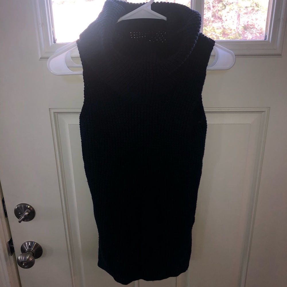 Knit navy sweater vest